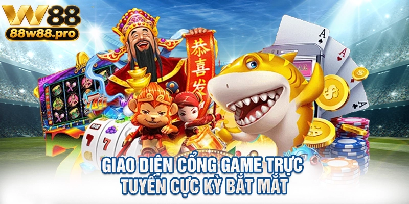 Top 5 Cổng Game Đổi Thưởng Tặng Tiền Uy Tín Nhất 2 Giao diện cổng game trực tuyến cực kỳ bắt mắt