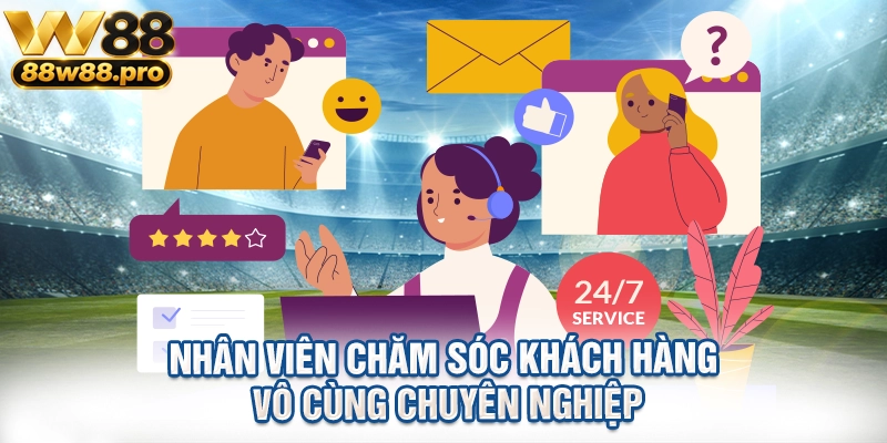 Hướng Dẫn Các Phương Thức Liên Hệ W88 Nhanh Chóng 1 Nhân viên chăm sóc khách hàng khi liên hệ w88 vô cùng chuyên nghiệp